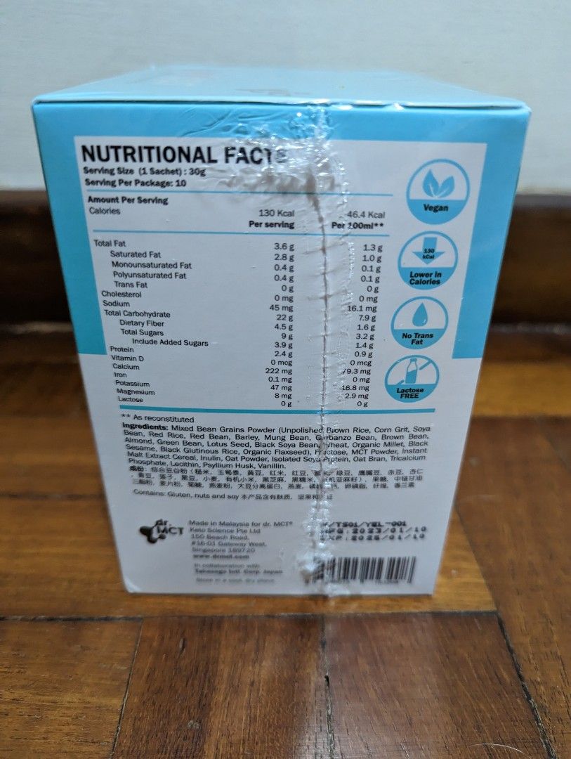 Dr. MCT® LeanBOOST Kickstarter Multigrain Drink 10s x 30g, Health