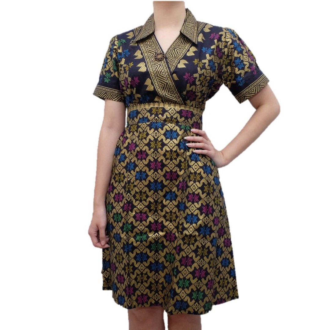 Motif top dress batik