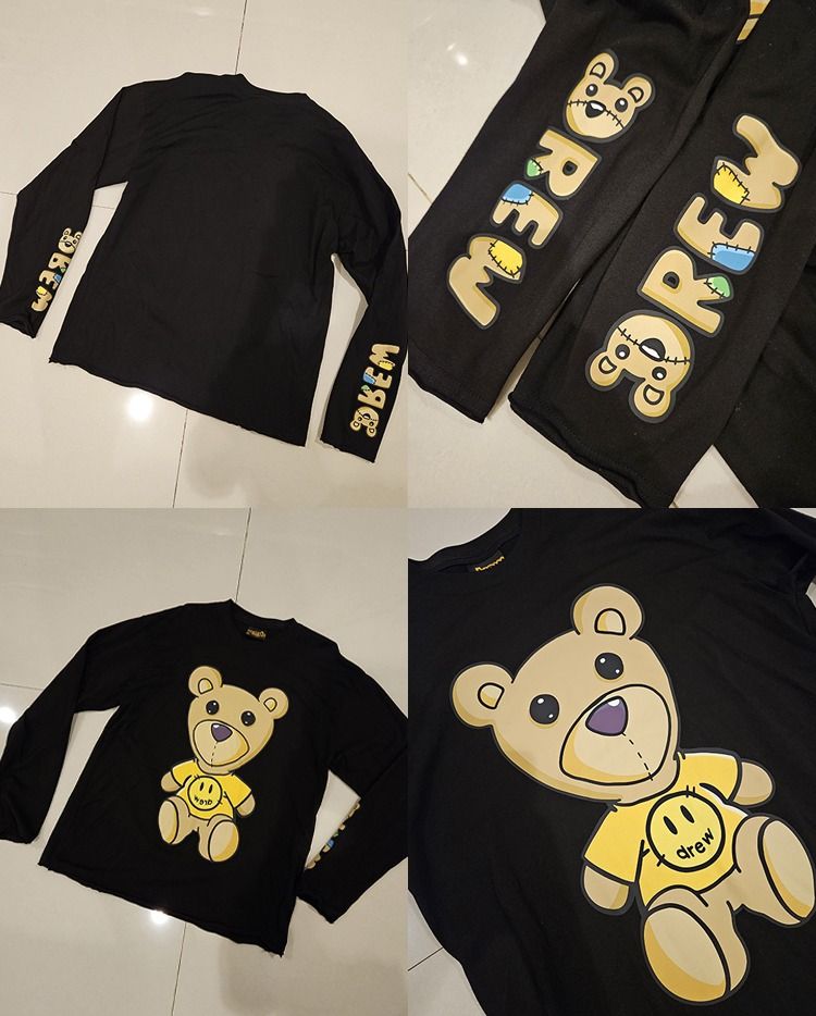 DREW HOUSE Theodore Long Sleeve T-shirt SS Tee Mascot Teddy Bear