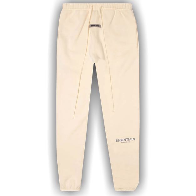Fear Of God Essentials Sweatpants Joggers Buttercream Men s Fashion Bottoms Joggers on Carousell