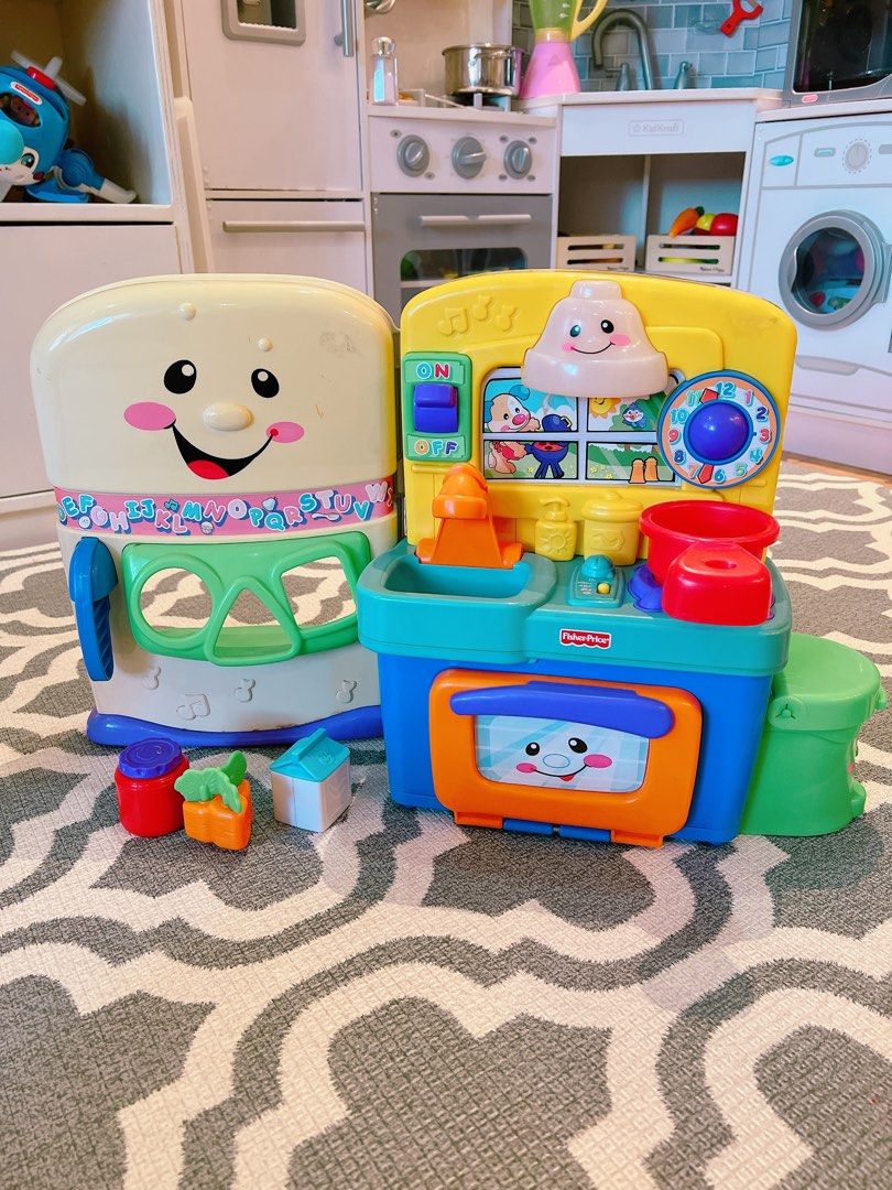 Fisher Price Laugh Learning Kitchen Dwi Language English and Japanese with sounds and shape sorter