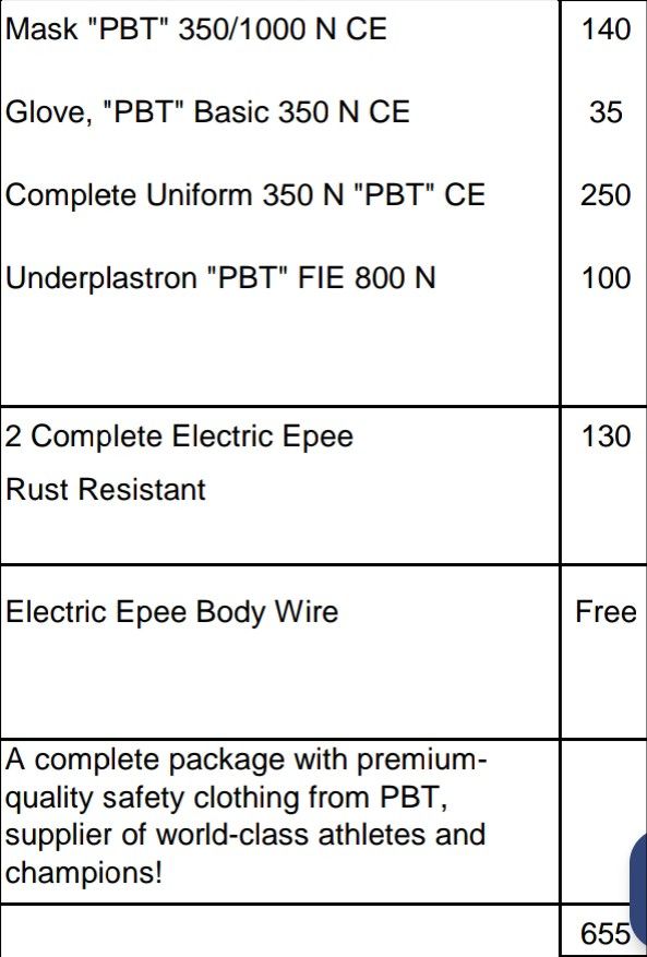 Full PBT Epee Fencing equipment, Sports Equipment, Other Sports