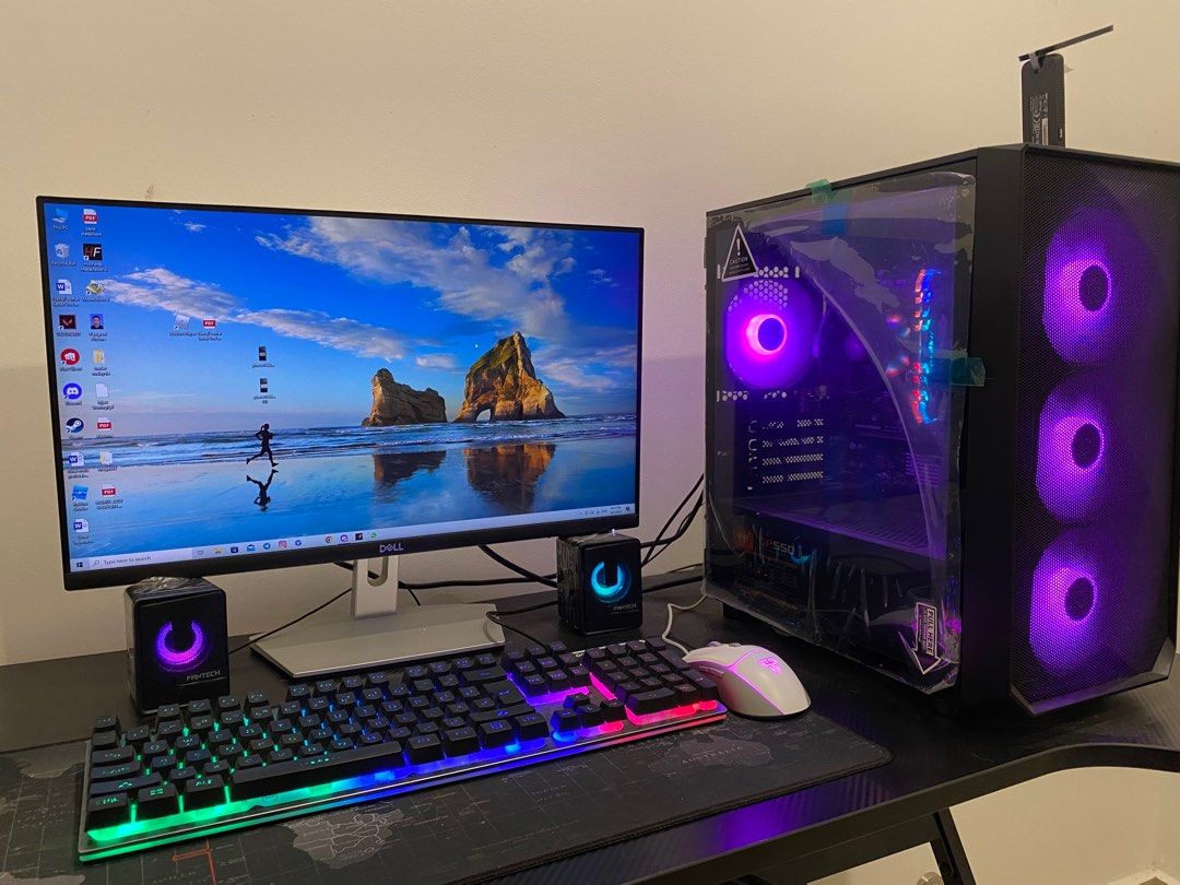 Full Set PC Ryzen 5 including gaming chair and table chair