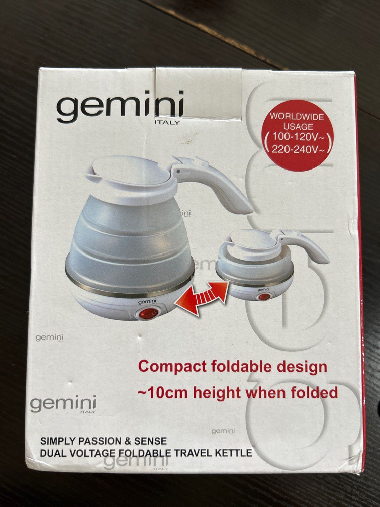 Gemini dual voltage foldable travel kettle gkt750 sales