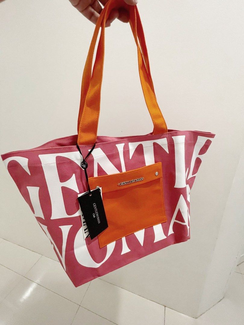 GENTLEWOMAN PAINTED WALL TOTE PINK/ORANGE on Carousell