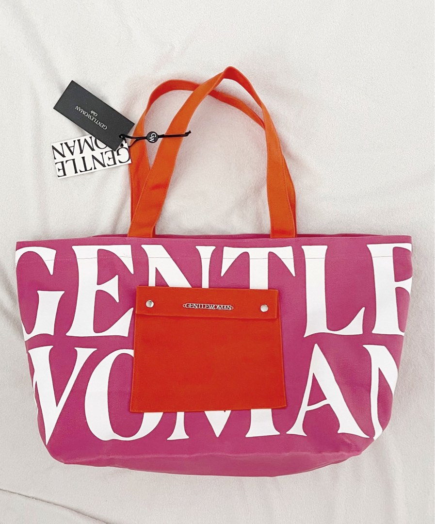 GENTLEWOMAN PAINTED WALL TOTE PINK/ORANGE on Carousell