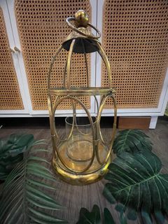Gold rustic Candle holder birdcage