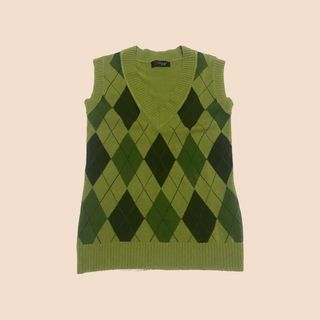 Green Argyle Sweater Vest