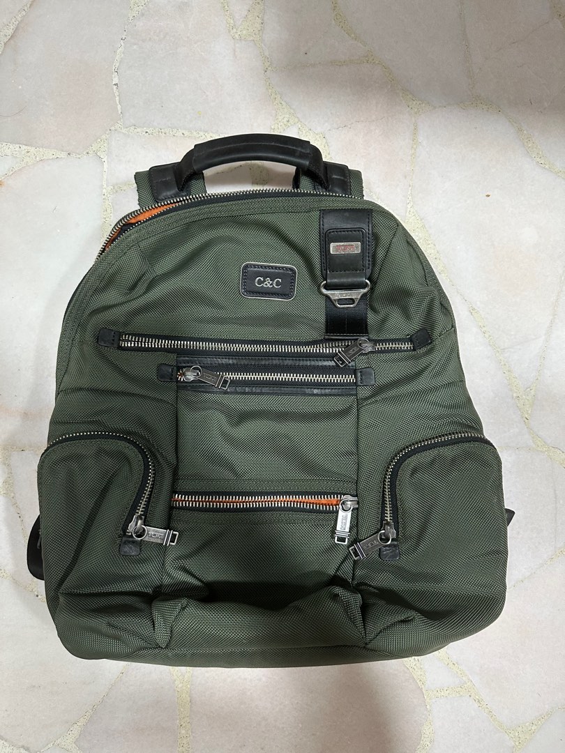 Authentic Green Tumi Bag with Initials, Luxury, Bags & Wallets on Carousell