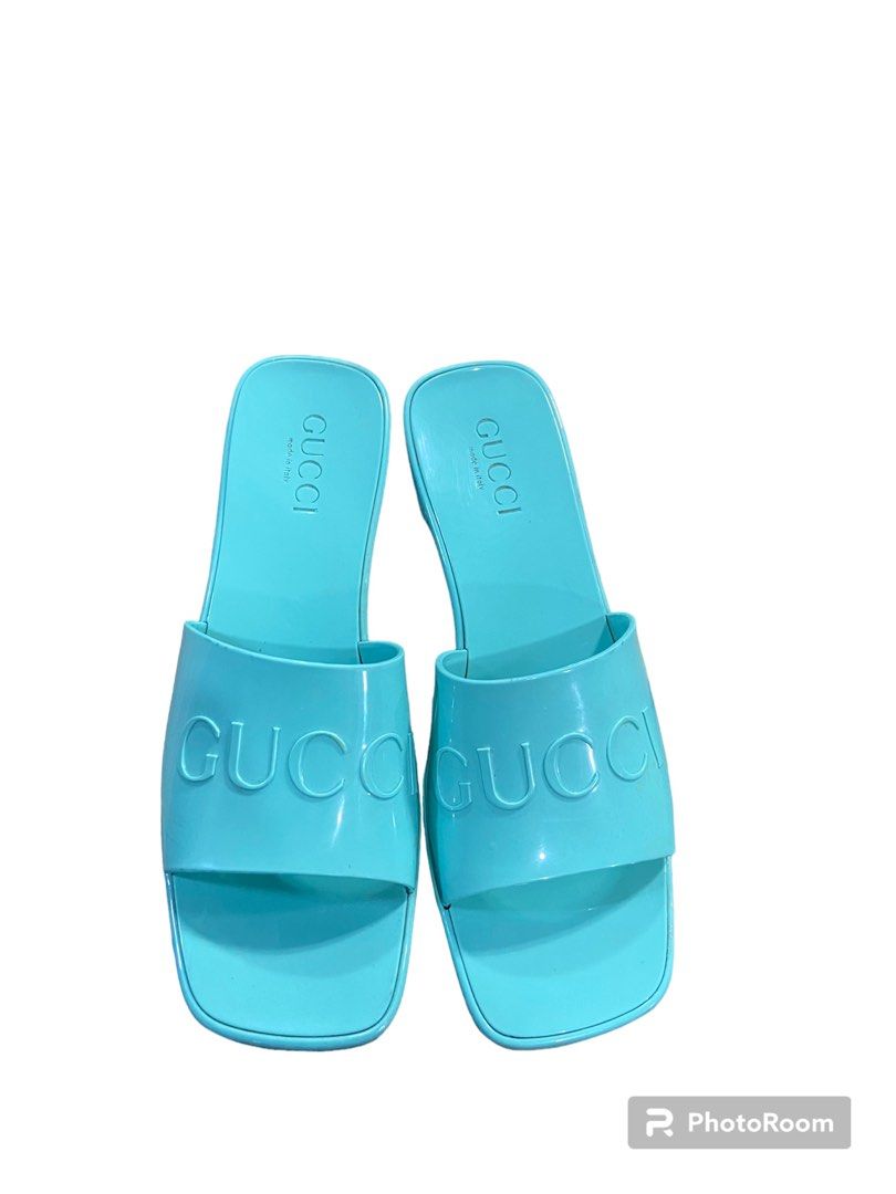 Turquoise sale gucci slides