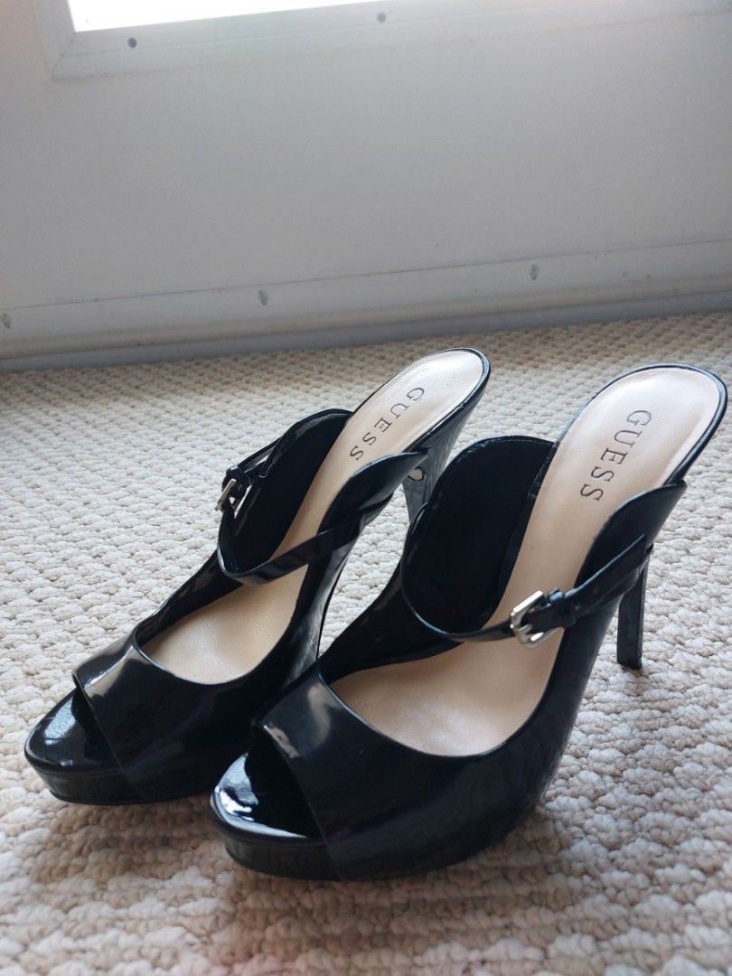 GUESS Black high heels size 7 Milton Women s Fashion Shoes on