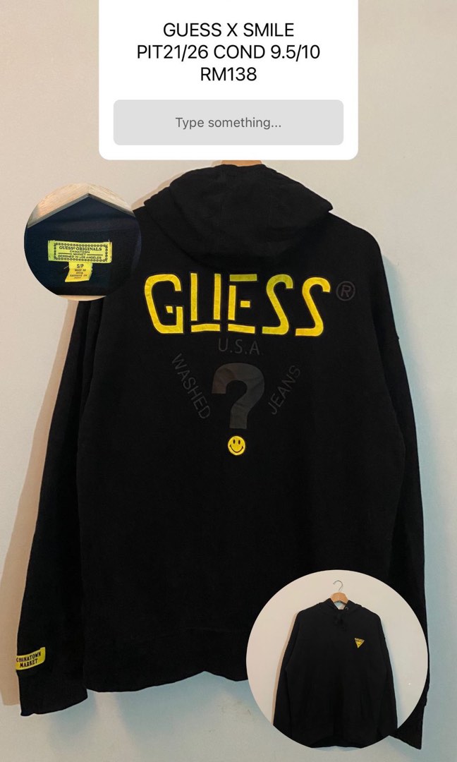Guess x chinatown market x smiley hoodie sweatshirt 2025