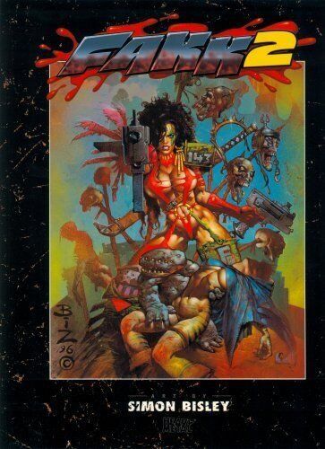 サイモン・ビズレー 画集「FAKK 2」1998年Heavy l HEAVY METAL Magazine 1998 Julie Strain FAAK.2 Update Cover Month