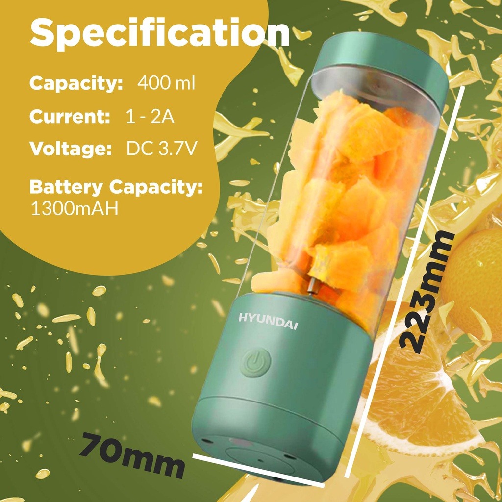 Hyundai Portable Fruit Blender Portable Extractor Blender, TV & Home