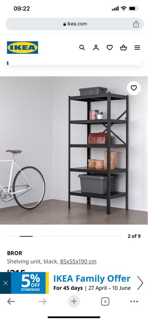 Ikea Bror Shelving Unit, Furniture & Home Living, Furniture, Shelves ...