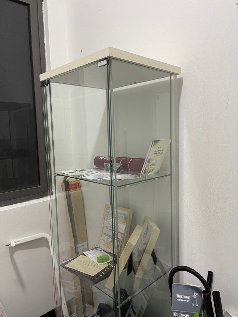 IKEA DETOLF GLASSDOOR , WHITE 43x163 cm, Furniture & Home