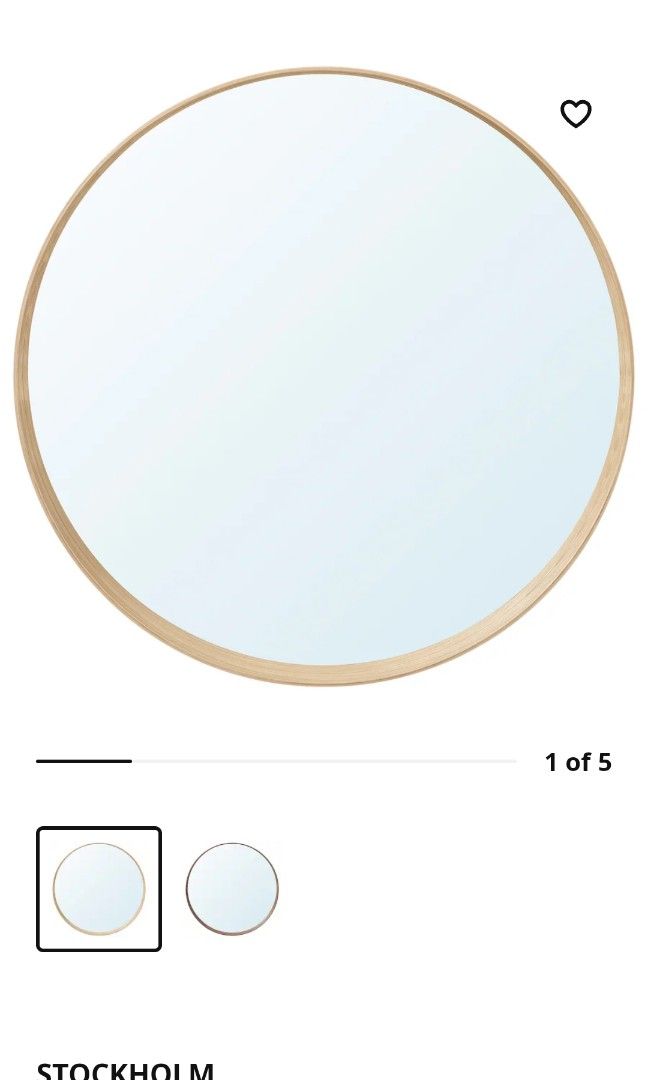ikea round mirror, Furniture & Home Living, Home Decor, Mirrors on