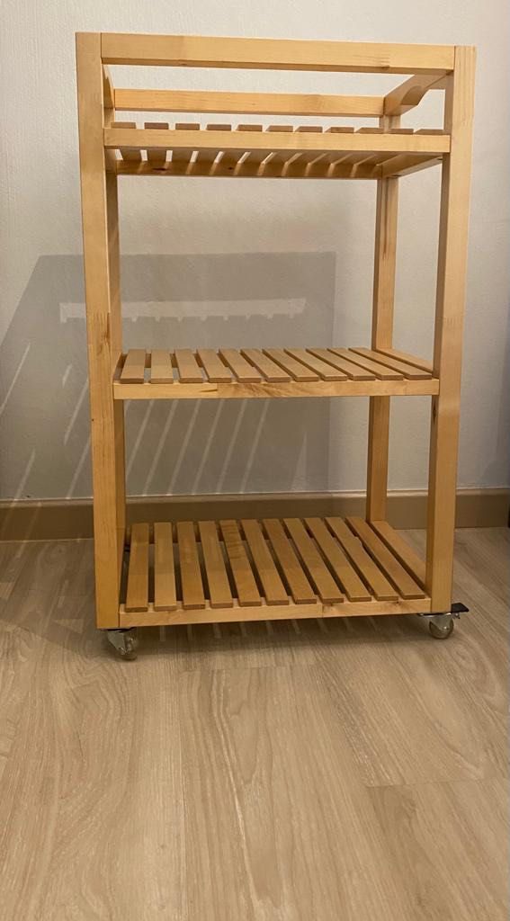 Ikea Trolley Cart Molger Wooden Trolley, Furniture & Home Living