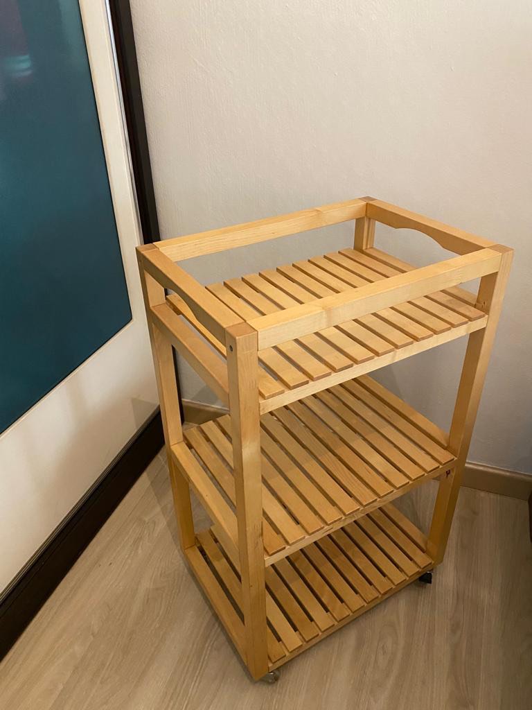 Ikea Trolley Cart Molger Wooden Trolley, Furniture & Home Living