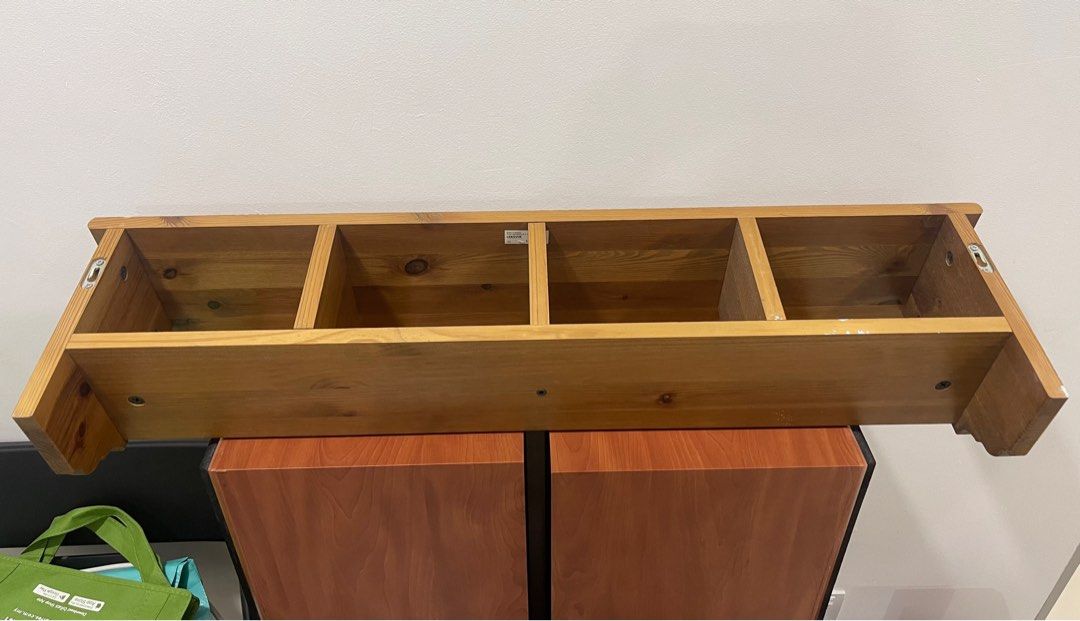 IKEA wall rack solid wood, Furniture & Home Living, Furniture, Shelves, & Racks on