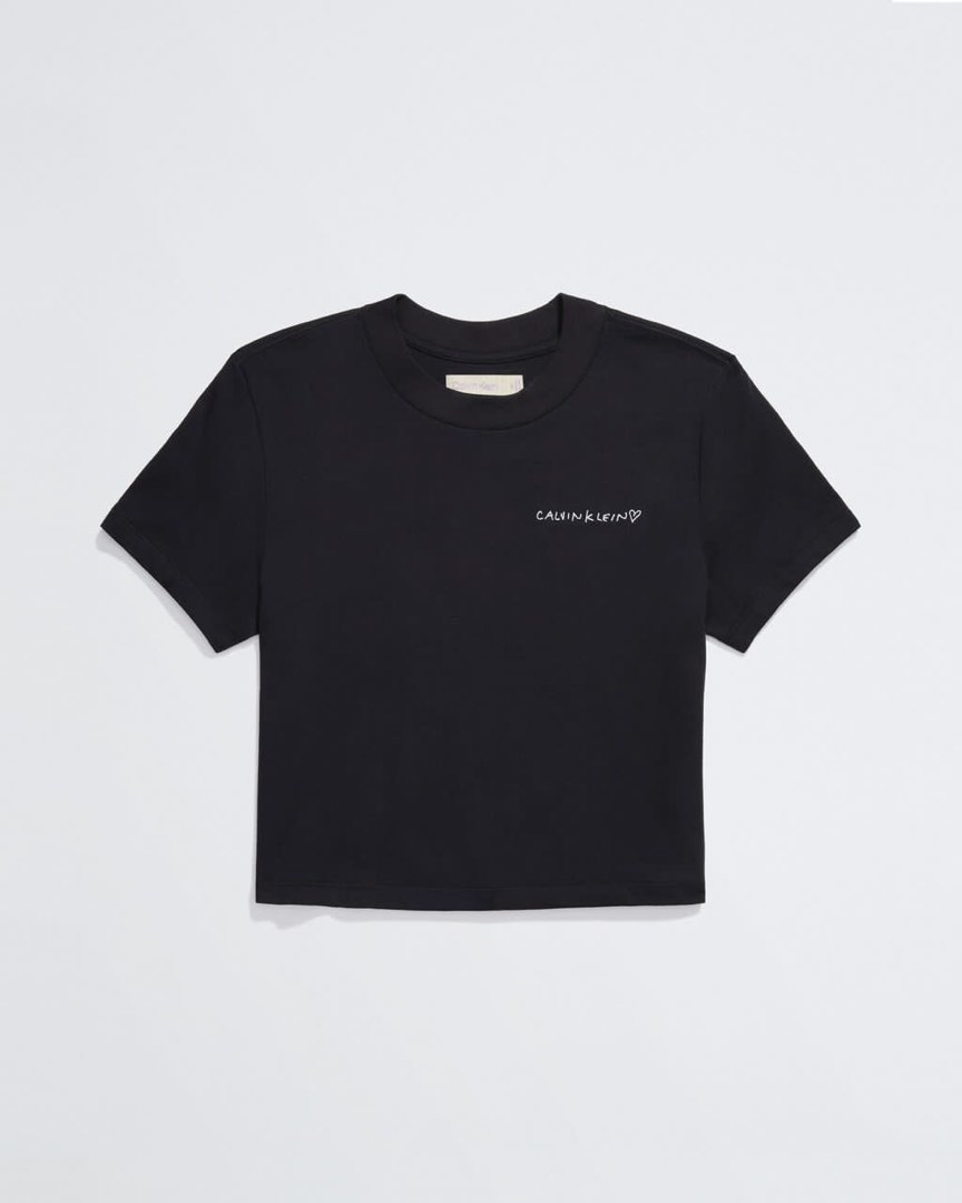 Jennie for Calvin Klein Cotton Jersey Baby Tee XS, Women's Fashion