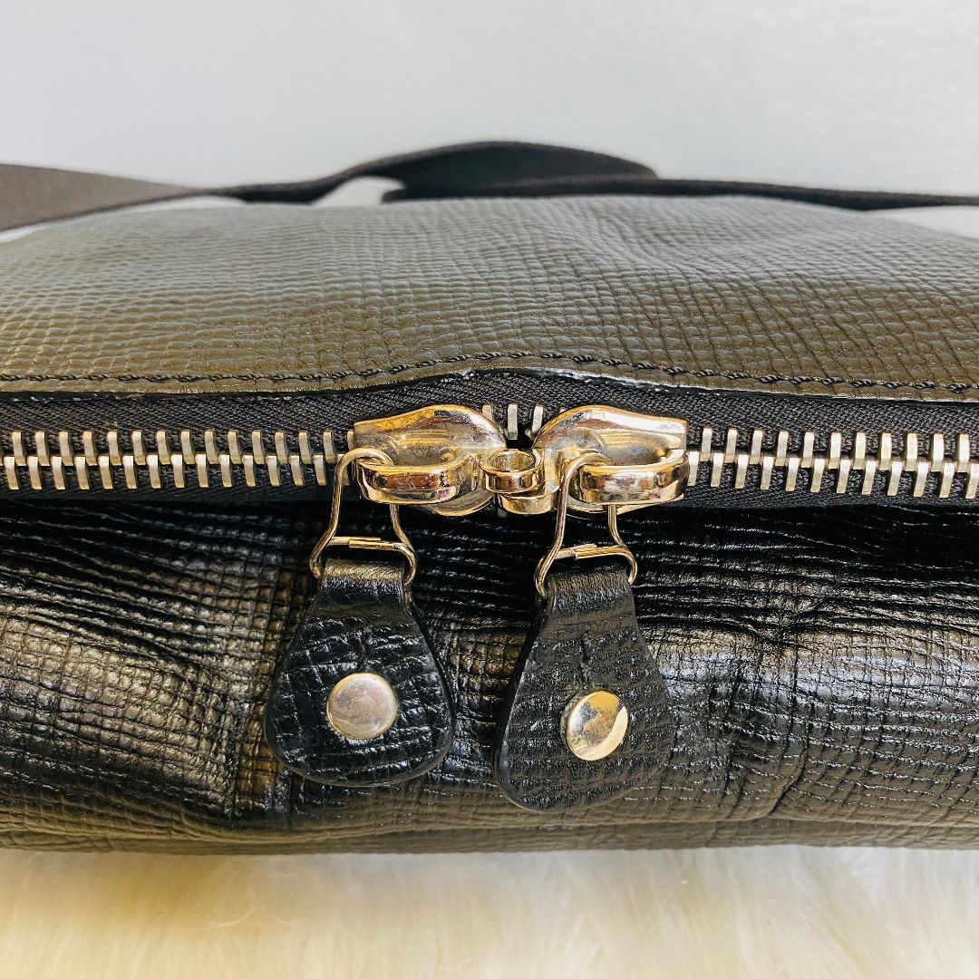 Jimmy Choo x H M Black Men s Collection Leather Messenger Bag
