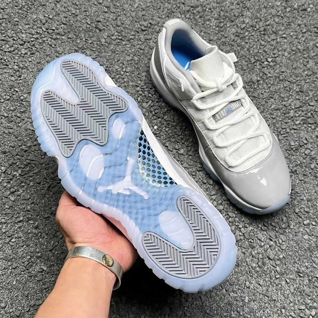 jordan 11 low unc white grey