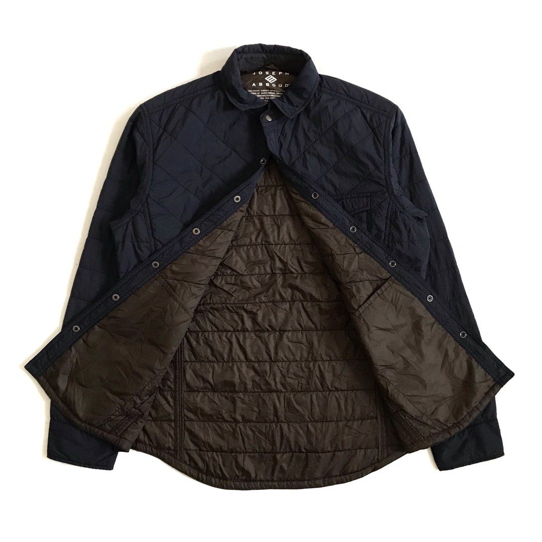 Joseph abboud black quilted coat on sale