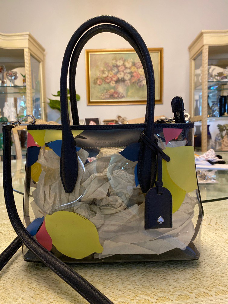 Kate Spade Eva see through Lemon zest Women s Fashion Bags Wallets Cross body Bags on Carousell