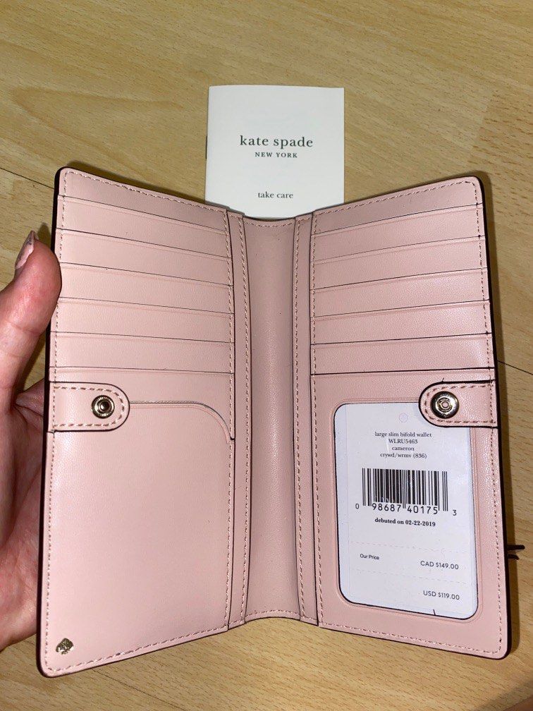 Kate Spade Large Slim Bifold Wallet Cameron Women s Fashion