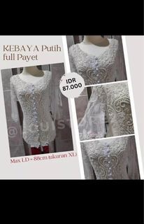 Kebaya putih full payet