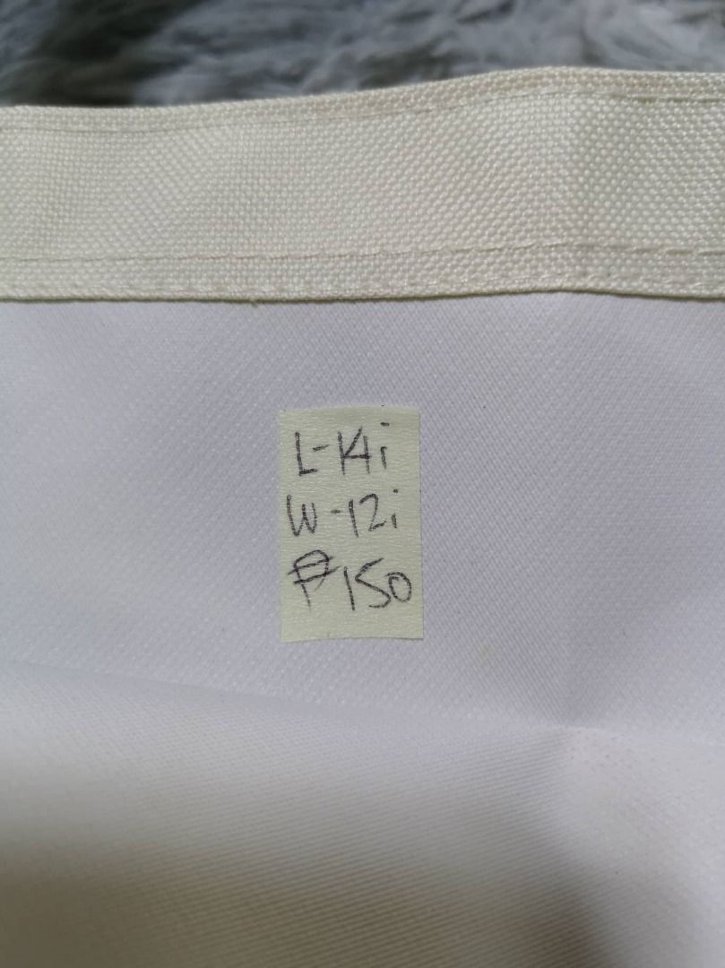 Kitami Technology White & Blue Canvas Tote Bag on Carousell