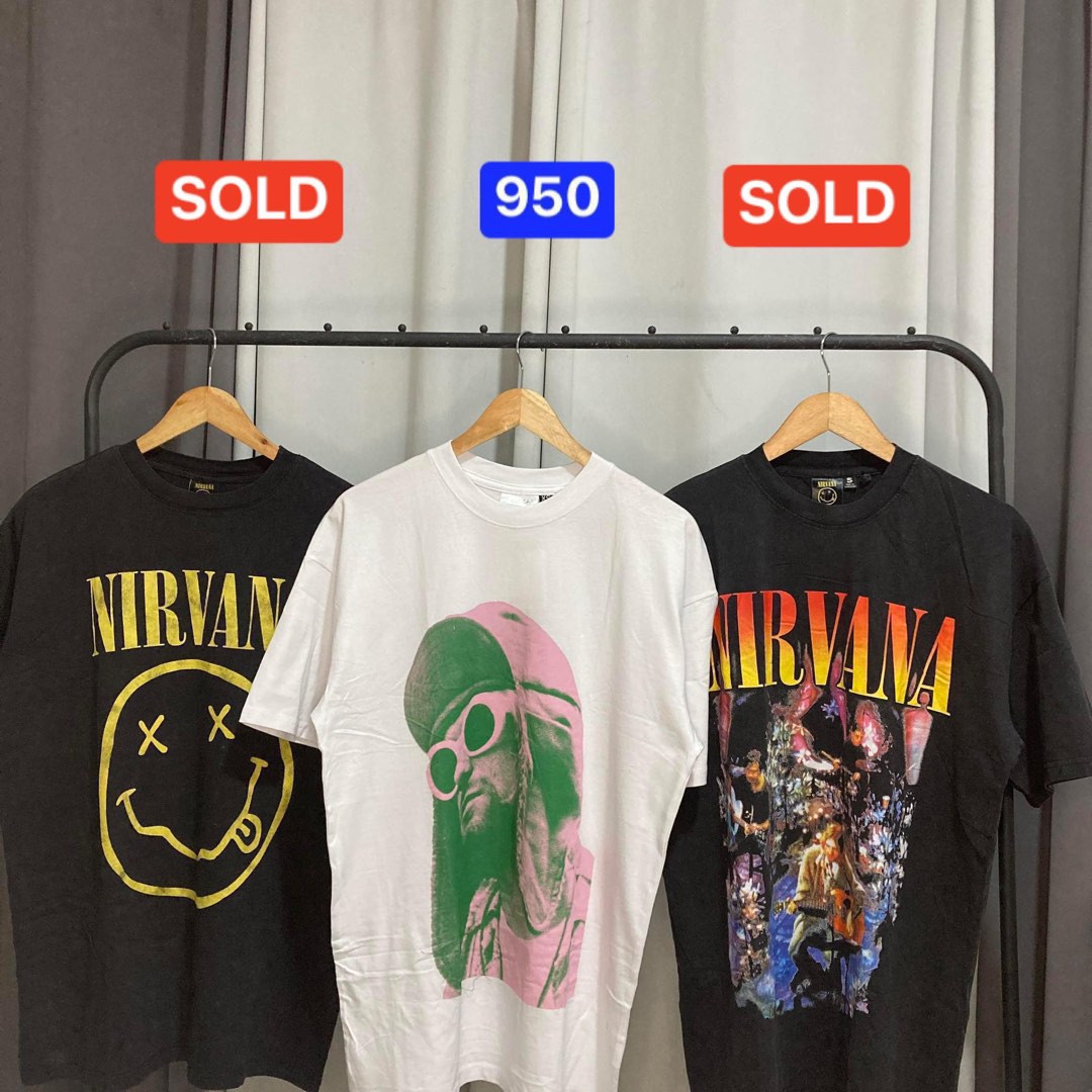 Kurt Cobain Nirvana Cotton On Oversized Vintage Band Shirt Men s