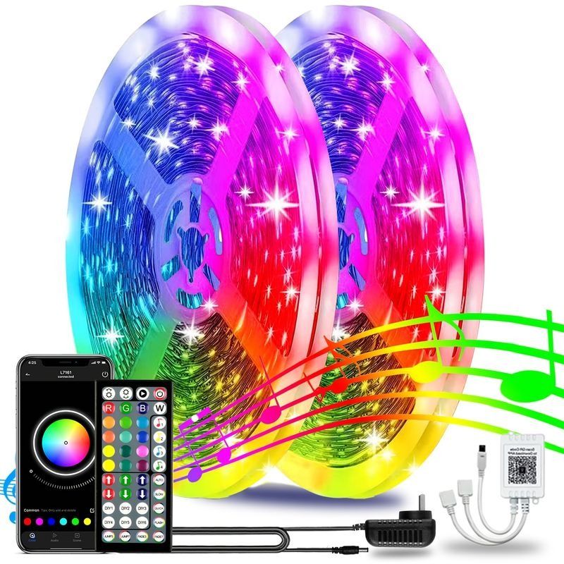 Led Strip Lights With Remote 15m, Color Changing Led Lights For