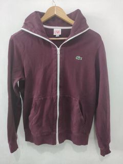 Lacoste jacket SH8337 sweatshirt maroon size SMALL unisex ( ORIGINAL)