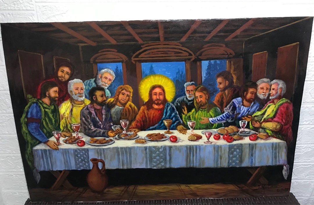 Last Supper Oil Painting On Canvas ( size 24x36 ) on Carousell