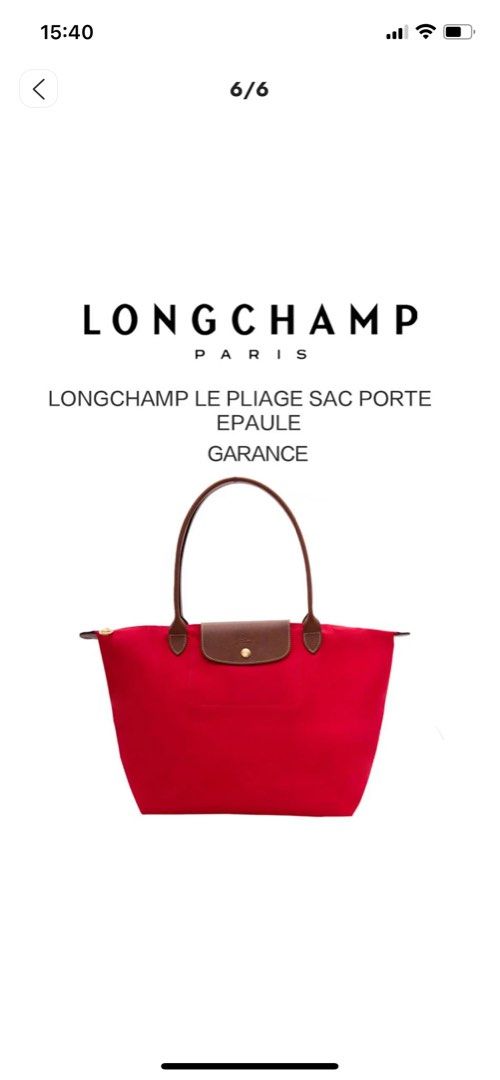 Longchamp Small Le Pliage Original Briefcase - Red