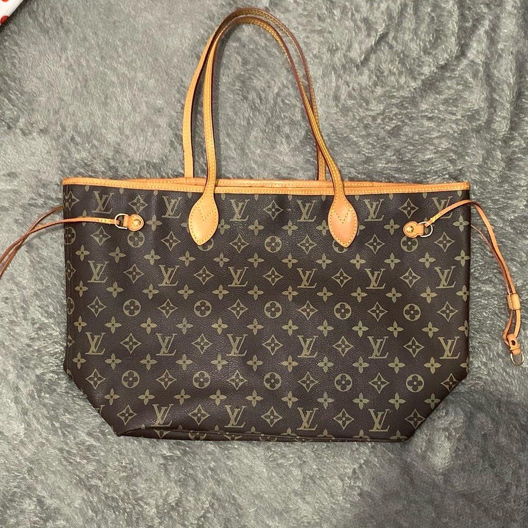 Louis Vuitton Neverfull tas lv authentic, Fesyen Wanita, Tas & Dompet di  Carousell