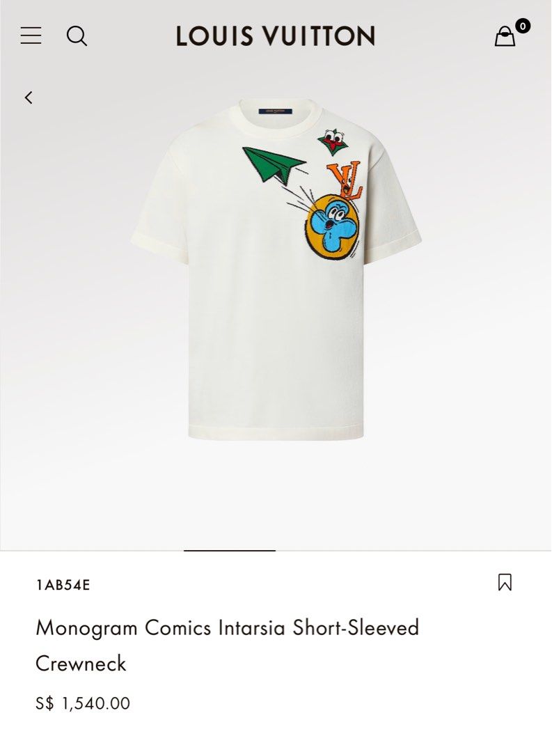 Monogram Comics Intarsia Short-Sleeved Crewneck - Ready to Wear
