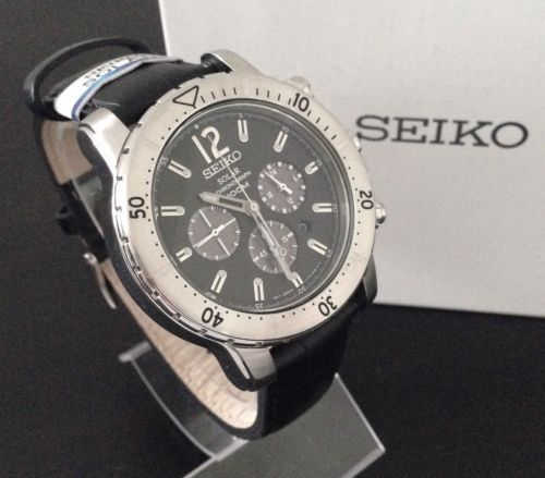 Lowest Price Seiko RARE SSC223 Solar Chronograph Men s Black Dial
