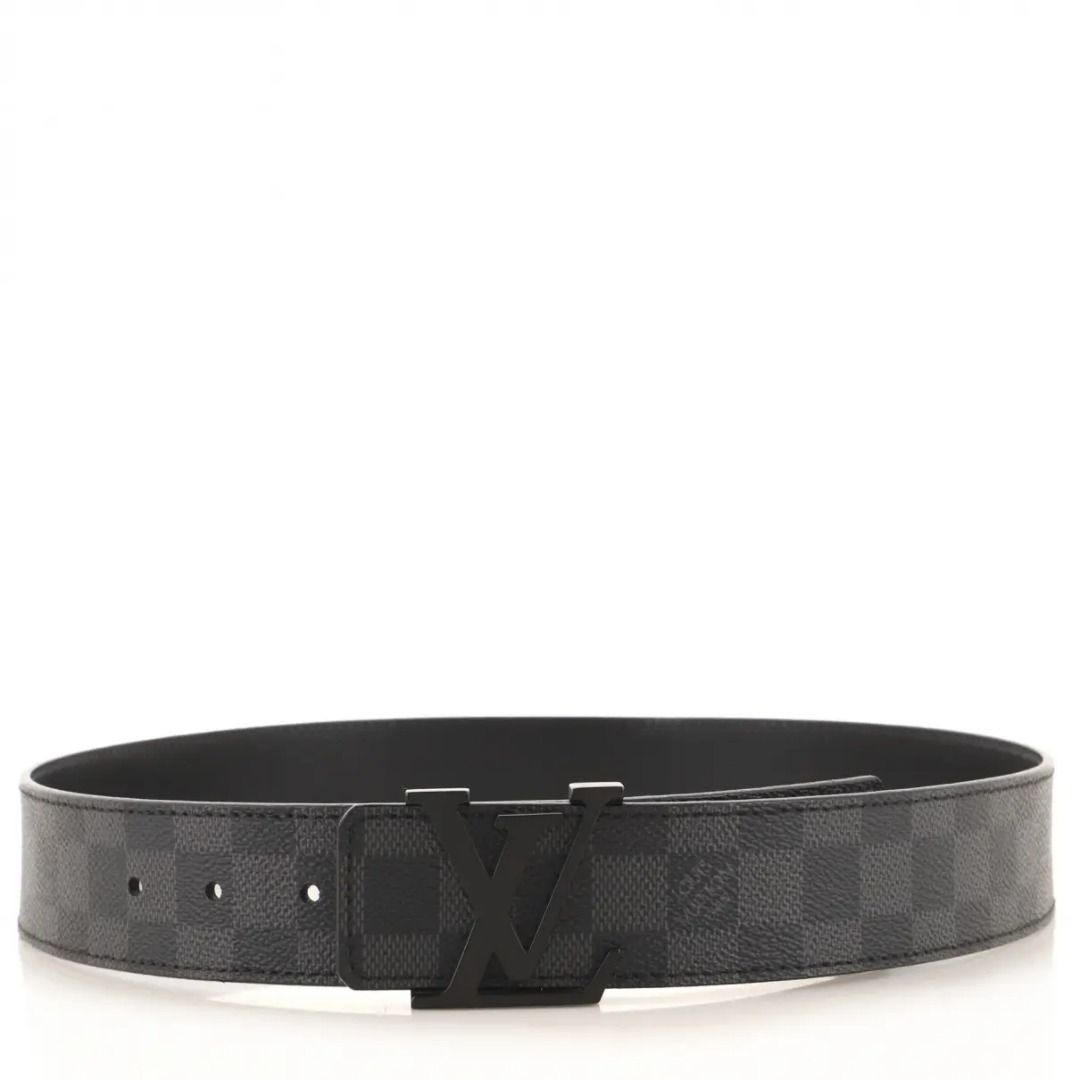 Louis Vuitton Belt Initiales Damier Graphite Black/Grey in Canvas