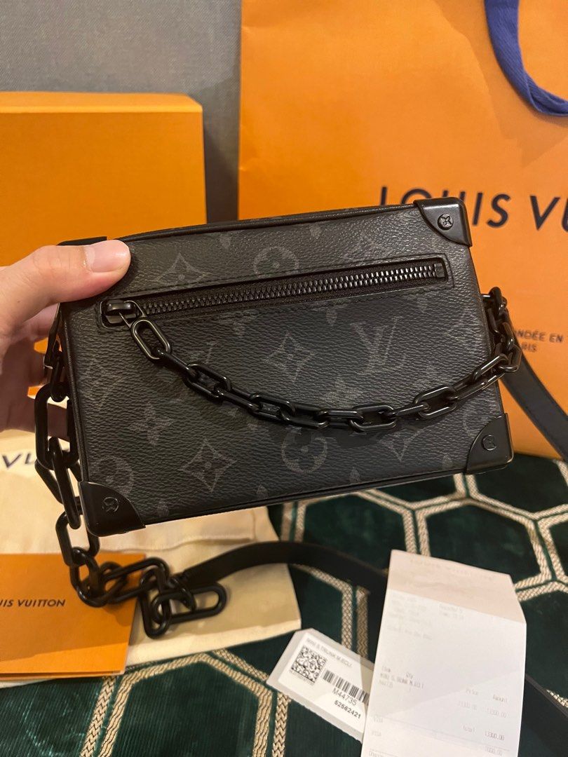 Louis vuitton mini soft outlet trunk monogram eclipse black