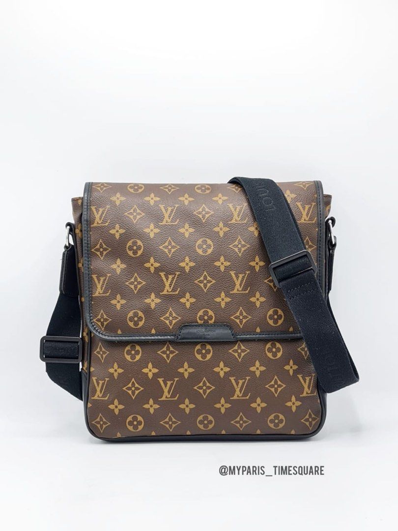 Shop Louis Vuitton MONOGRAM MACASSAR Leather Crossbody Bag Logo