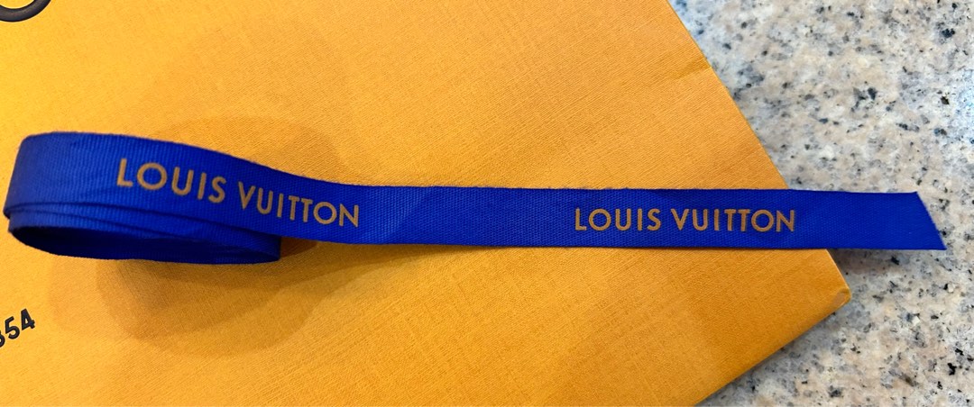 2 x Lengths LV Louis Vuitton 226 cm & 168 cm long authentic ribbon (1.2  cm wide)