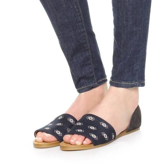 Madewell Navy Thea Diamond Stitch sandals Women s Fashion
