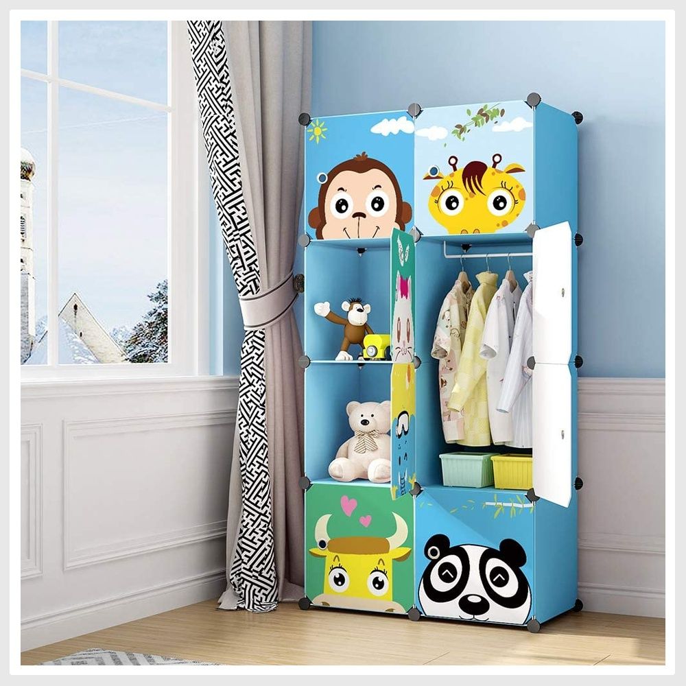 Baby hanging top cupboard