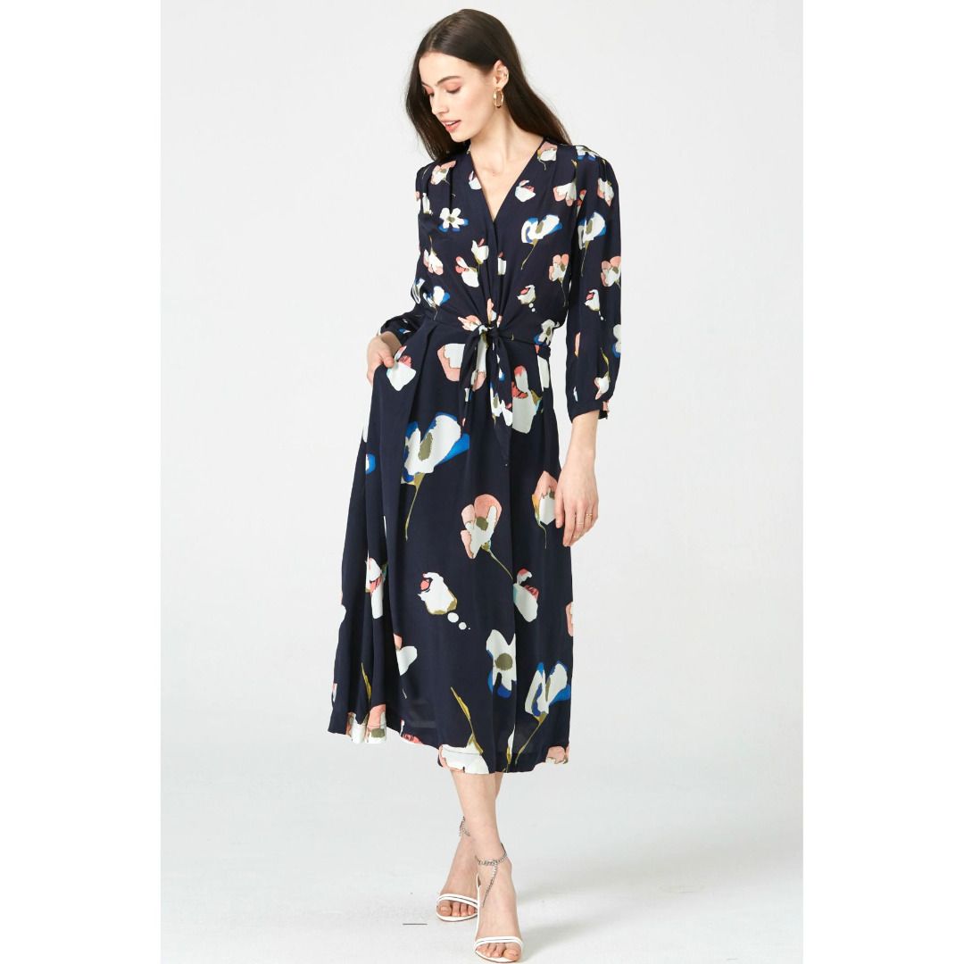 Massimo dutti cheap black floral dress