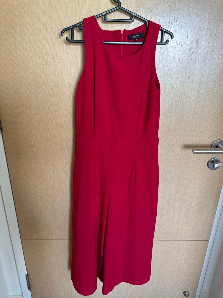 MDS red jumpsuit, Women's Fashion, Dresses & Sets, Jumpsuits on