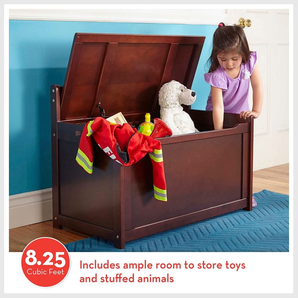Melissa Doug Wooden Toy Chest Sturdy Wooden Chest 8.25 Cubic