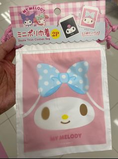 *Free shipping* Melody and Kuromi double thick cloths bag 2p
